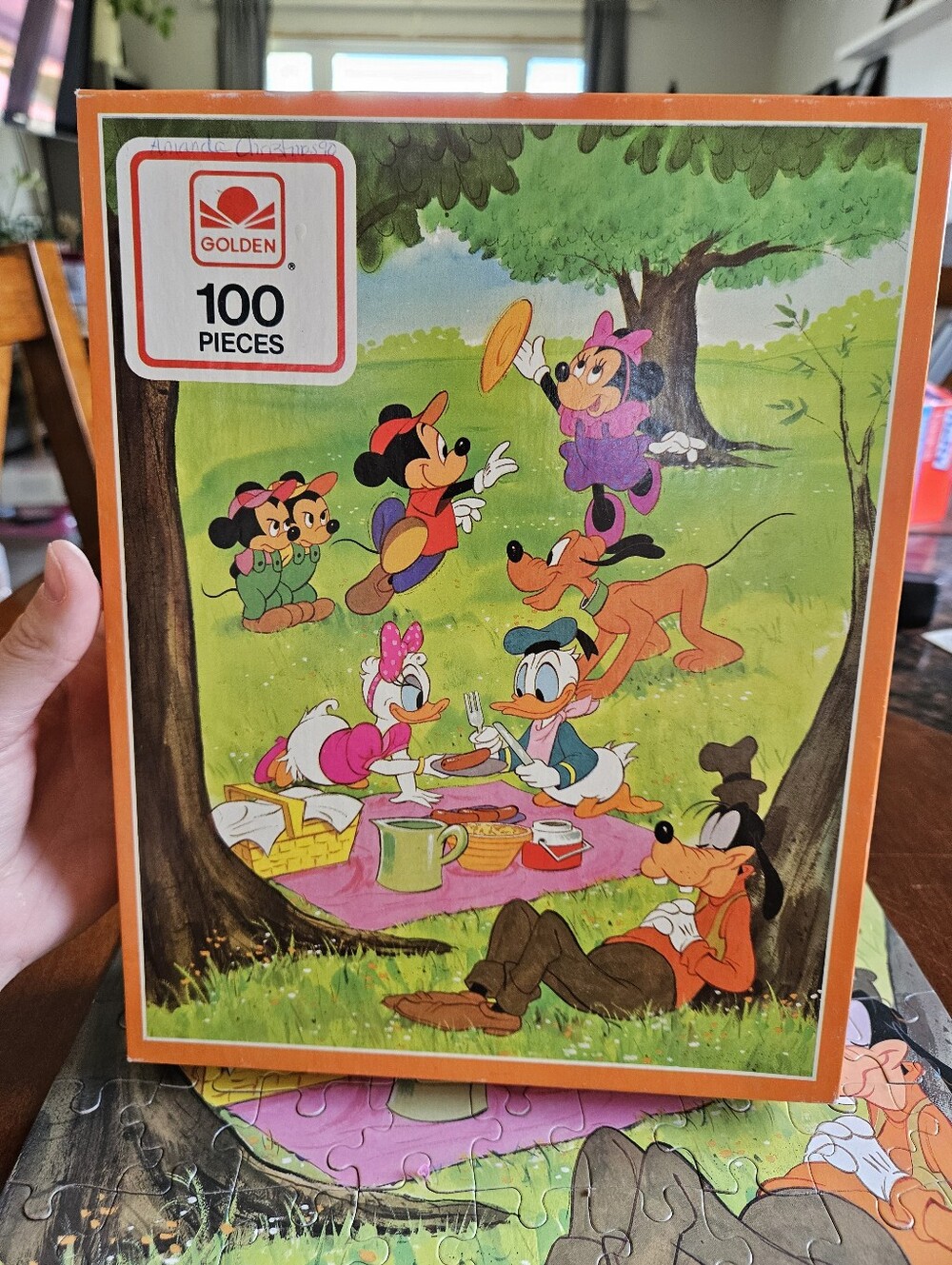 VTG 1960s Disney Mickey And Friends Picnic Puzzle COMPLETE